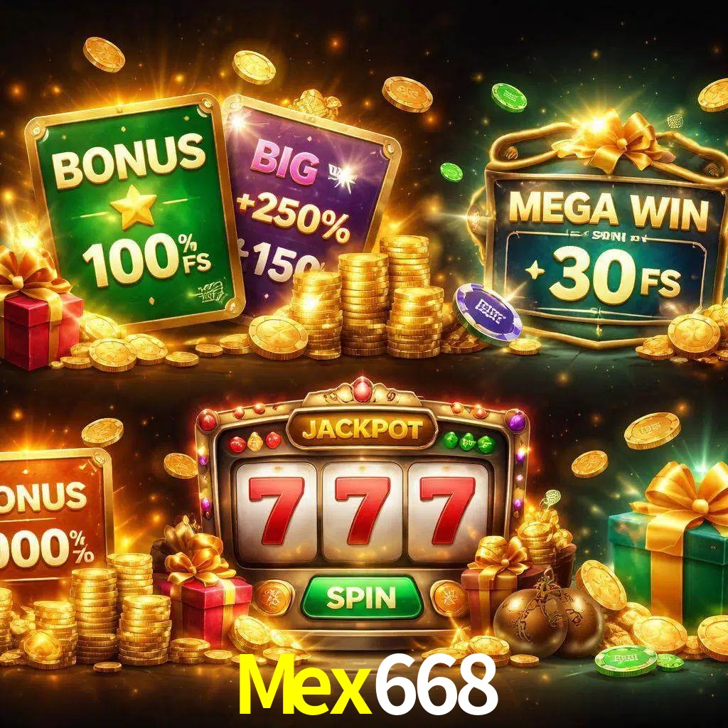 Tipos de bonos Mex668 incluyendo recompensas de bienvenida y promociones continuas